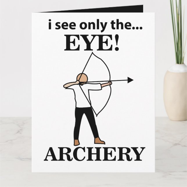 Archery Sport Bow Arrow Archery Card (Front)