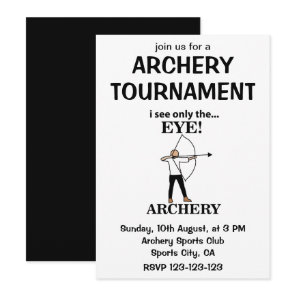 Archery Sports Bow Arrow Archery Invitation