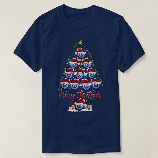 Archery Sports Lover Matching Santa Archery Christ T-Shirt (Design Front)