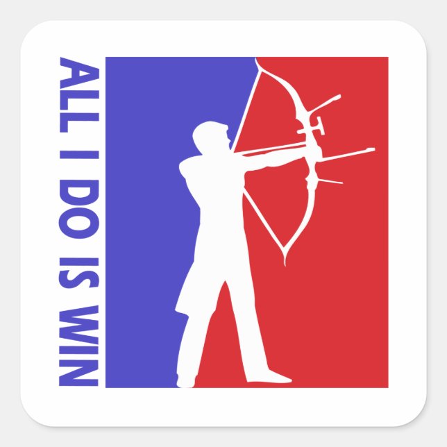 archery square sticker (Front)