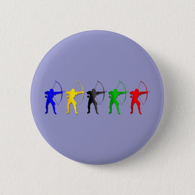 Archery Summer Games   Archer Sports Pinback Button (Front)