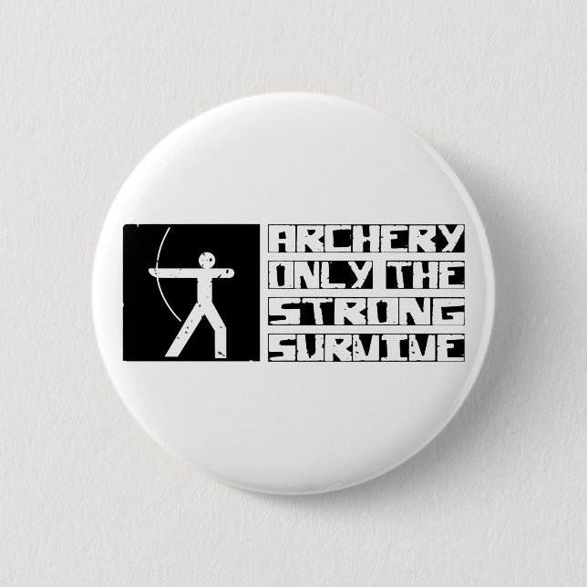 Archery Survive Pinback Button (Front)