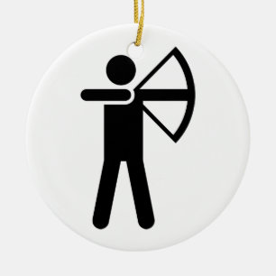Archery Symbol Ceramic Ornament