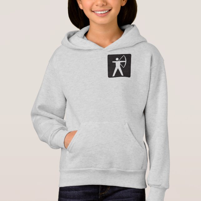 Archery Symbol Girls Hoodie (Front)