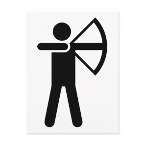 Archery Symbol Postcard