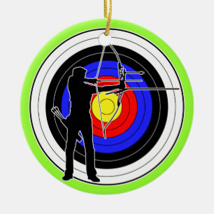 Archery & target 01 ceramic ornament