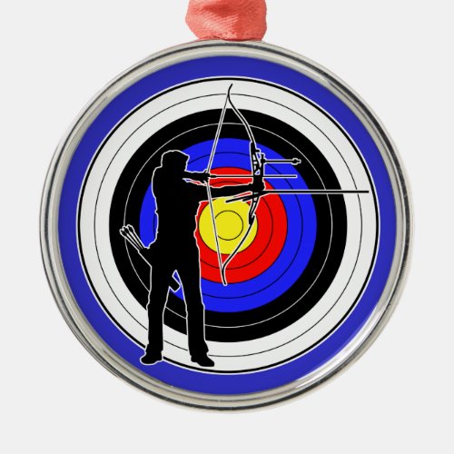 Archery  target 01 metal ornament