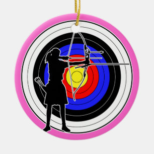 Archery & target 02 ceramic ornament