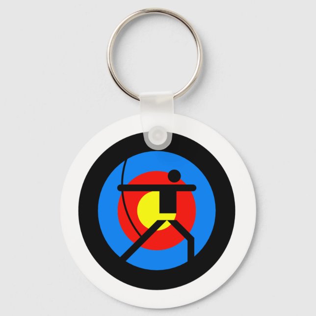 Archery Target and Archer Keychain (Front)