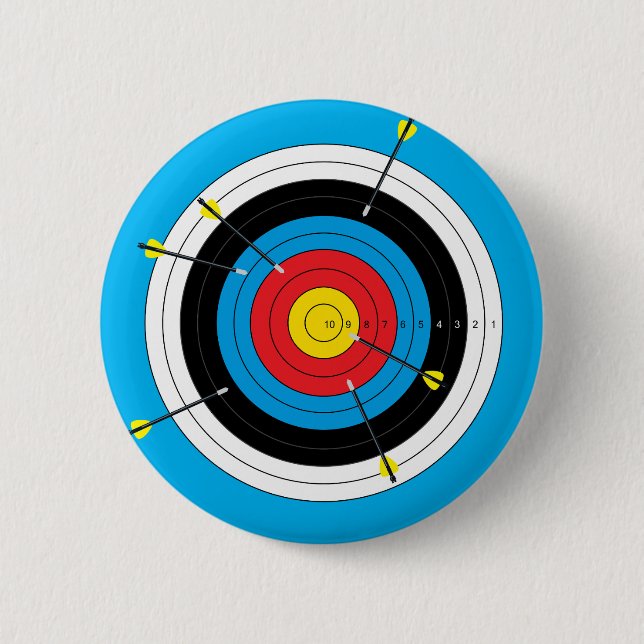 Archery Target and Arrows Button (Front)