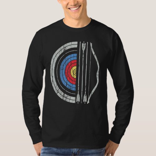 Archery Target Bow And Arrow Archer Retro Vintage  T_Shirt