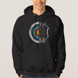 Archery Target Bow And Arrow Vintage Gifts Archer Hoodie