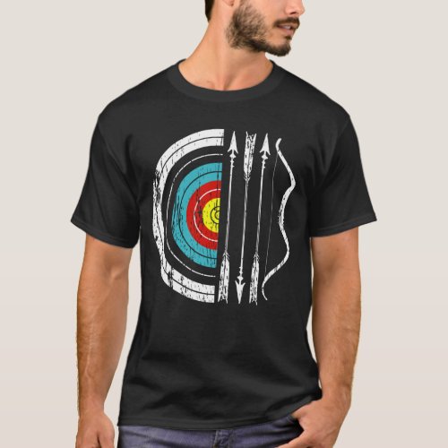 Archery Target Bow And Arrow Vintage Gifts Archer  T_Shirt