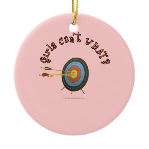 Archery Target Bullseye Ceramic Ornament