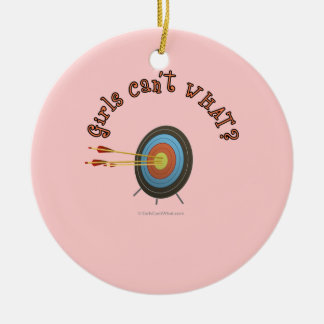 Archery Target Bullseye Ceramic Ornament