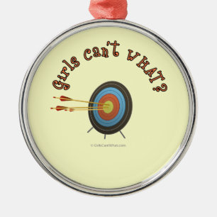 Archery Target Bullseye Metal Ornament