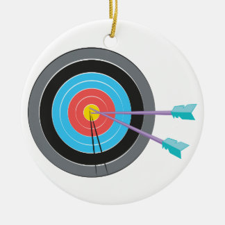 Archery Target Ceramic Ornament