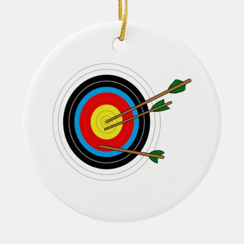 ARCHERY TARGET CERAMIC ORNAMENT