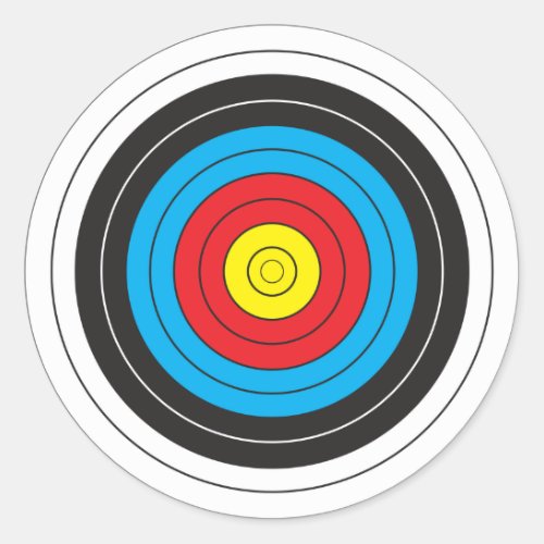 Archery Target Classic Round Sticker