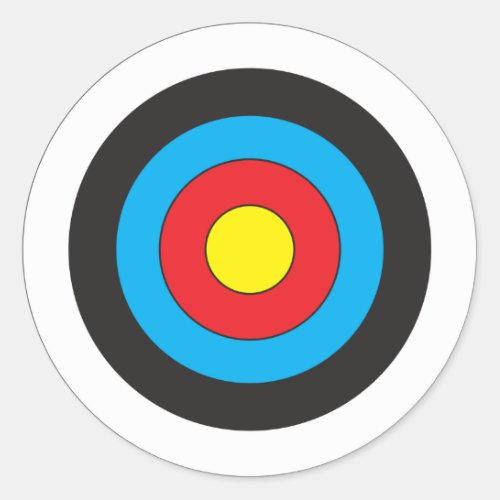 Archery Target Classic Round Sticker