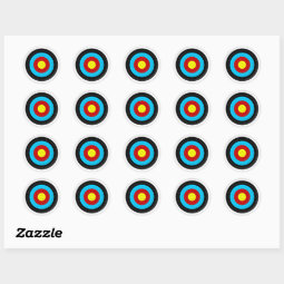 Archery Target Classic Round Sticker | Zazzle