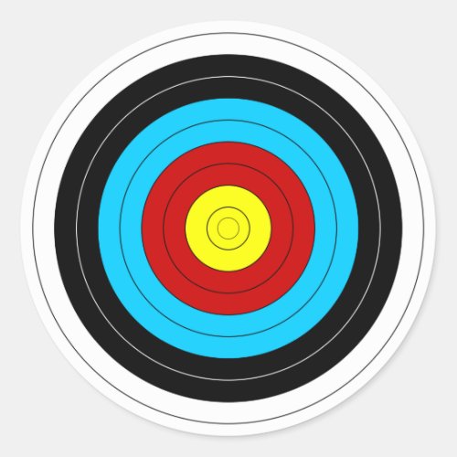 Archery Target Classic Round Sticker