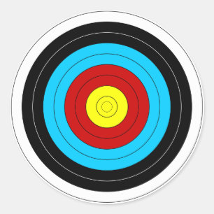 Archery Target Classic Round Sticker