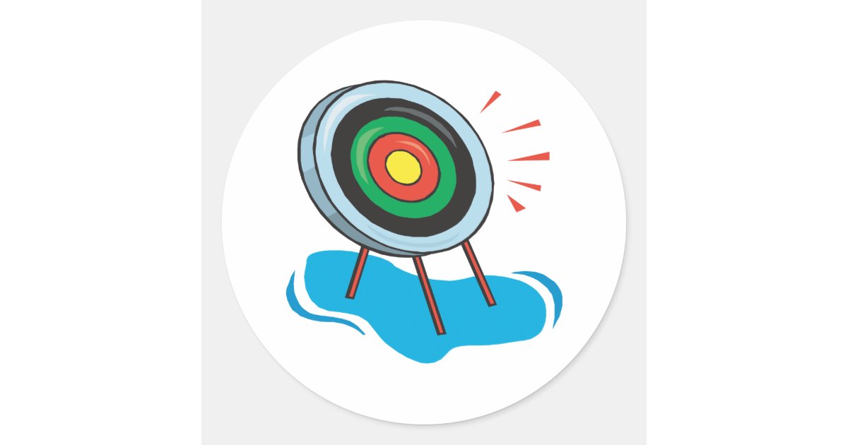 Archery Target Classic Round Sticker | Zazzle