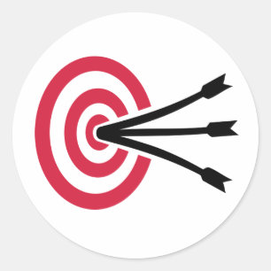 Archery target classic round sticker