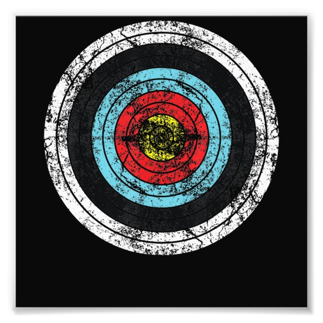 Archery Target Cute bow Hunting Funny Archer Photo Print (Front)