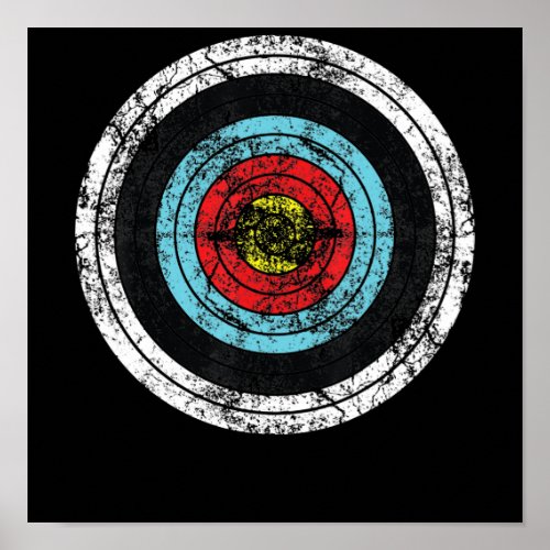 Archery Target Cute bow Hunting Funny Archer Poster