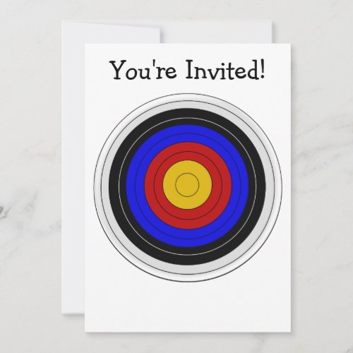 Archery Target Design Any Occasion Invitation