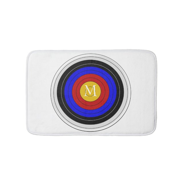 Archery Target Design Bath Mat (Front)