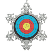 "Archery Target" design gifts and products Snowflake Pewter Christmas Ornament "Archery Target" design gifts and products Snowflake Pewter Christmas Ornament