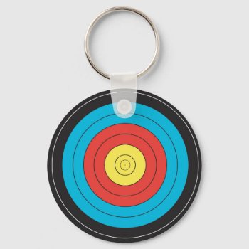 "archery Target" Design Jewelry Keychain by yackerscreations at Zazzle
