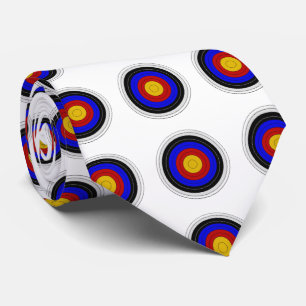 Archery Target Design Neck Tie