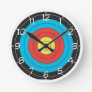 "Archery Target" design wall clocks