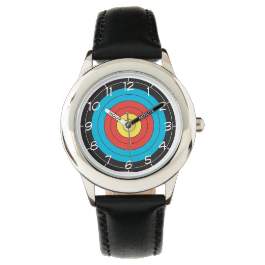 "Archery target" design wrist watches