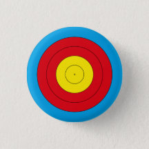 Pin Button Badge Ø38mm Cible Target Tir a l'Arc Archet Archery Fleche 