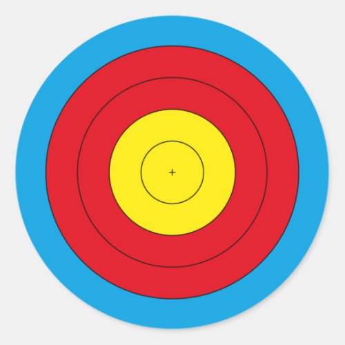 Archery target for recurve bow FITA 20 cm Round  Classic Round Sticker