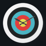Archery Target Large Clock<br><div class="desc">Simplified archery target design.</div>