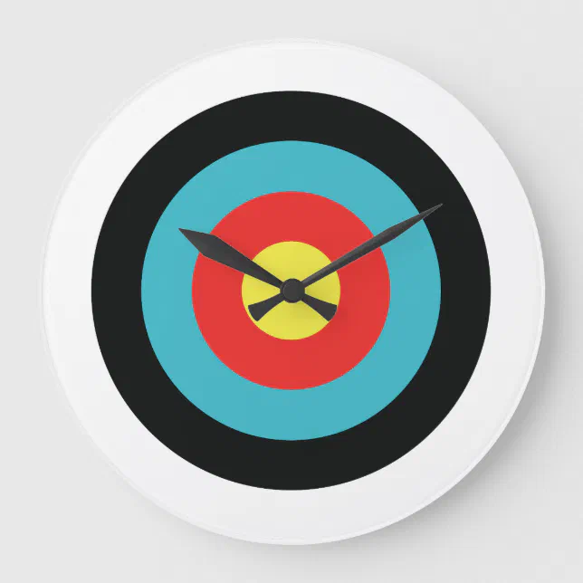 Archery Target Large Clock | Zazzle
