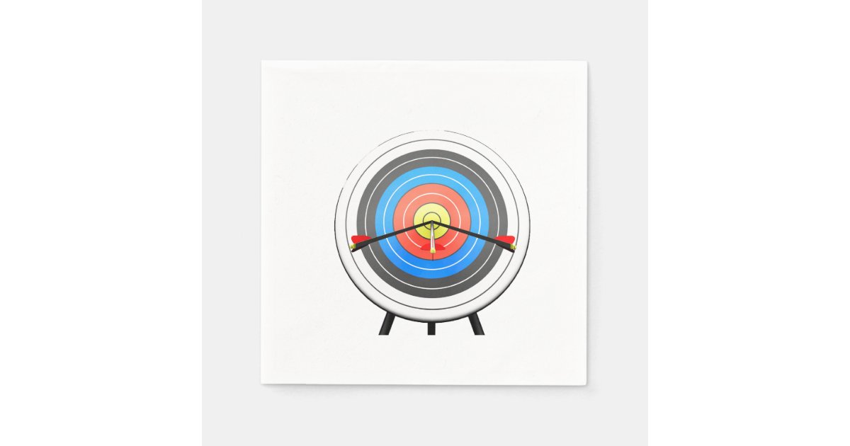 Archery Target Paper Napkins Zazzle