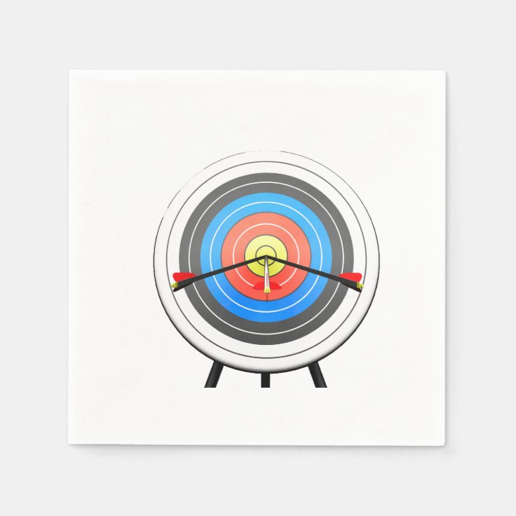 Archery Target Paper Napkins Zazzle