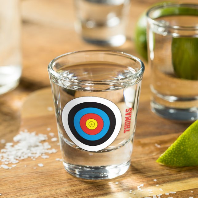 Archery Target Personalized Shot Glass (Creator Uploaded)