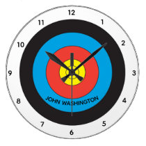 Archery Target Personalized Wall Clock Archery Target Personalized Wall Clock