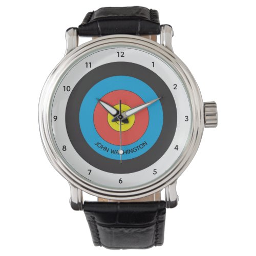 Archery Target Personalized Watch