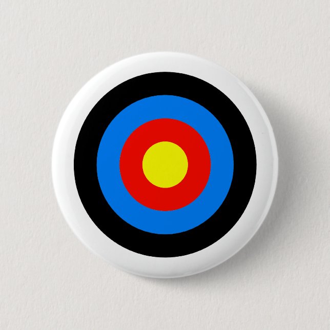Archery Target Pinback Button (Front)