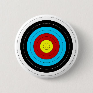 Archery Target Pinback Button