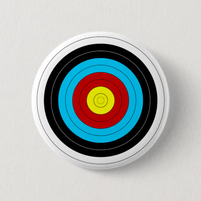 Archery Target Pinback Button | Zazzle